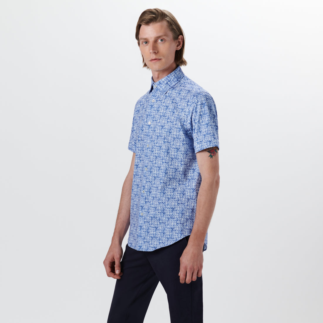 Miles Diamond Print OoohCotton Short Sleeve Shirt