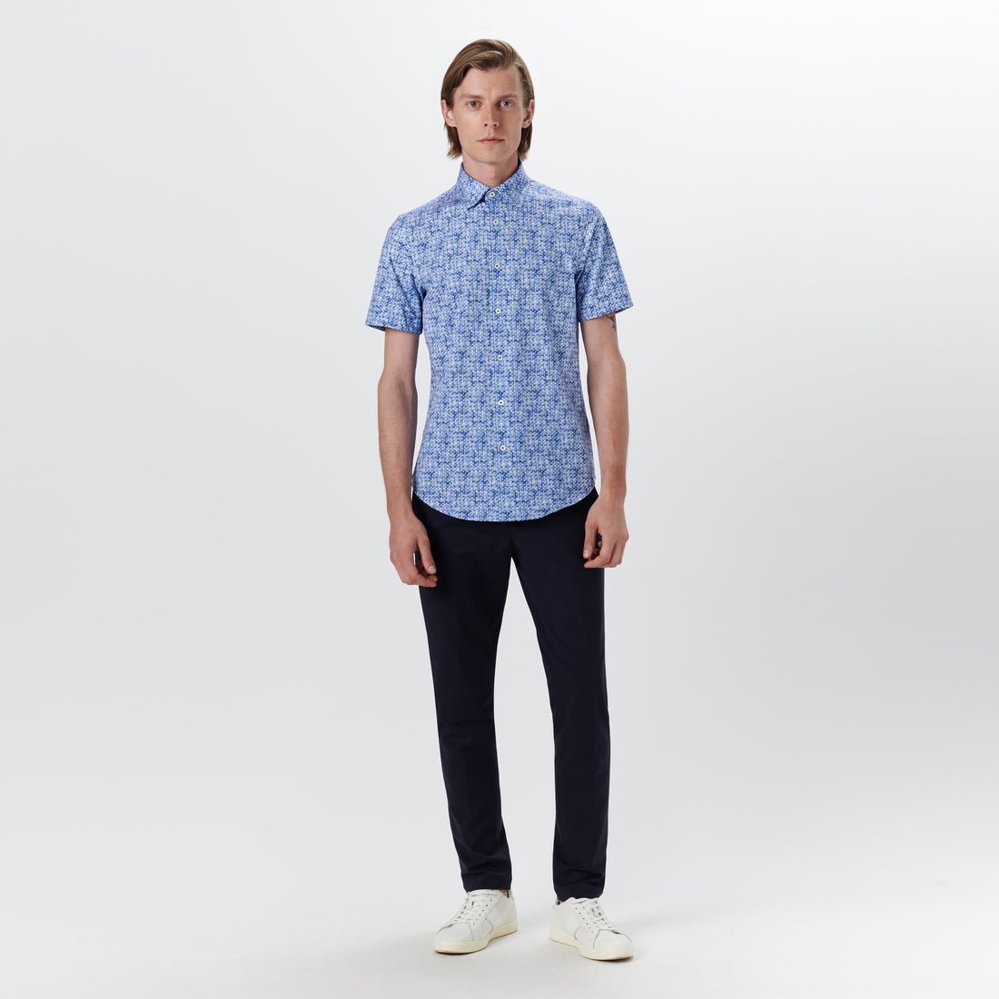 Miles Diamond Print OoohCotton Short Sleeve Shirt