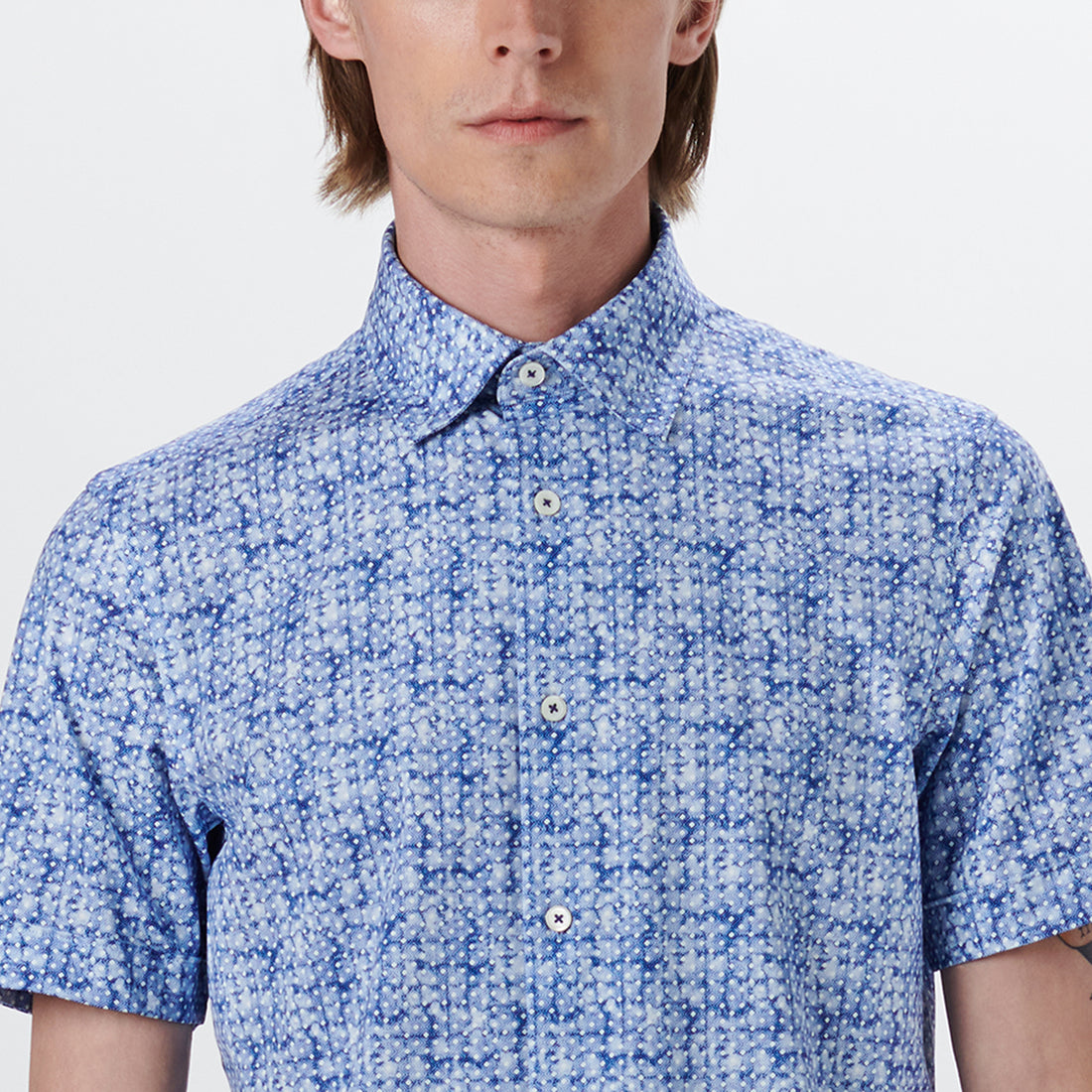 Miles Diamond Print OoohCotton Short Sleeve Shirt