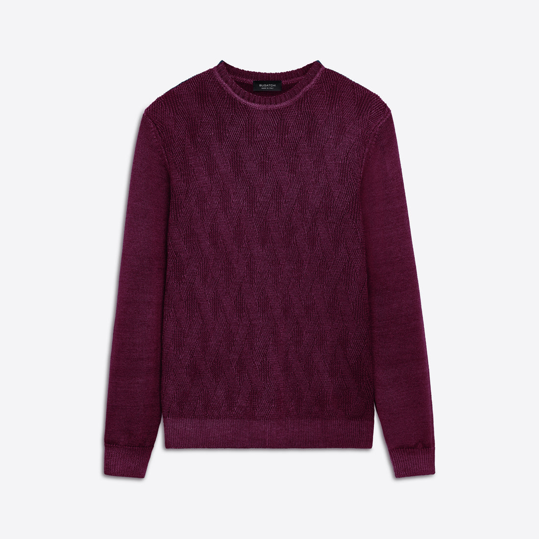 Super Merino Crew Neck Diamond Cable Sweater