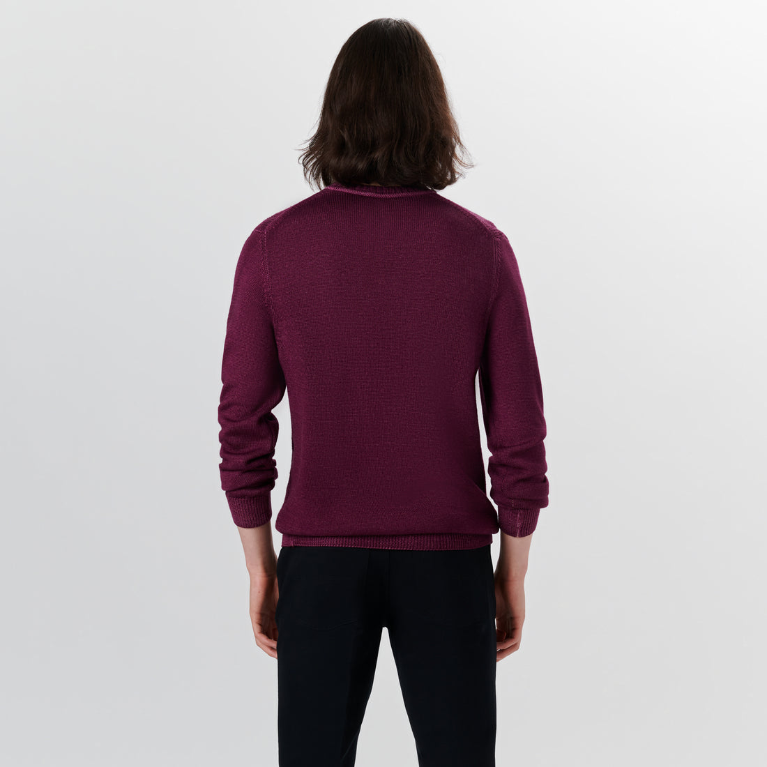 Super Merino Crew Neck Diamond Cable Sweater