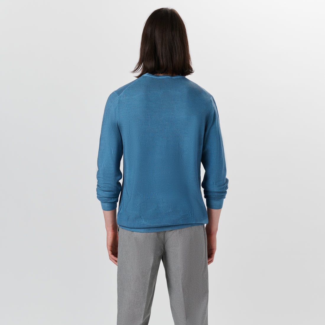 Super Merino Crew Neck Jacquard Sweater