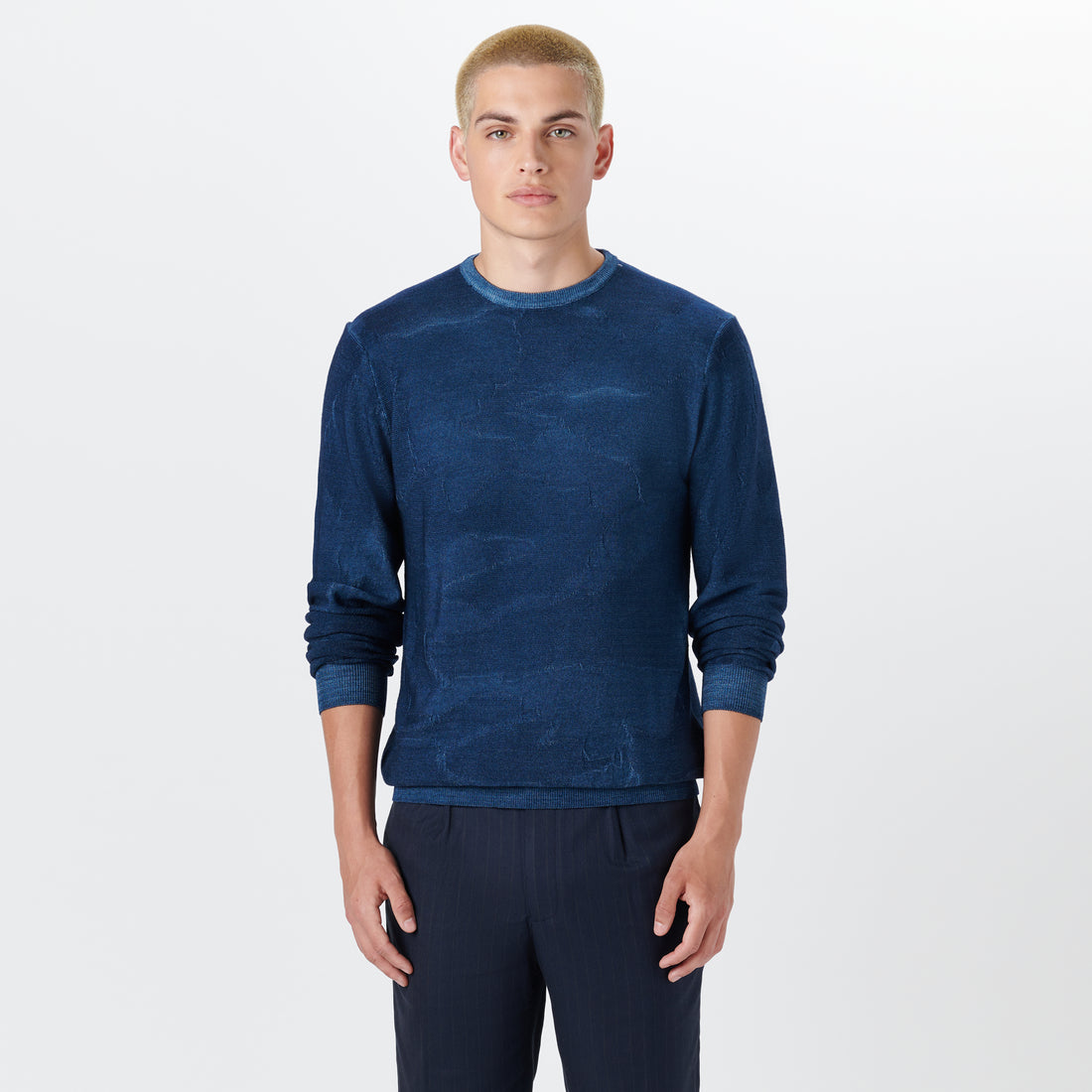 Super Merino Crew Neck Jacquard Sweater