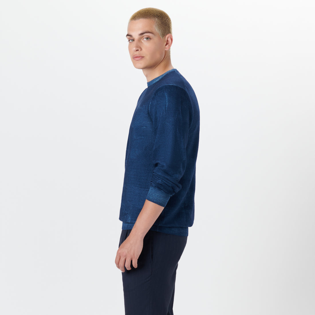 Super Merino Crew Neck Jacquard Sweater