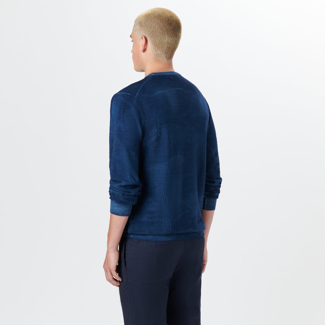 Super Merino Crew Neck Jacquard Sweater