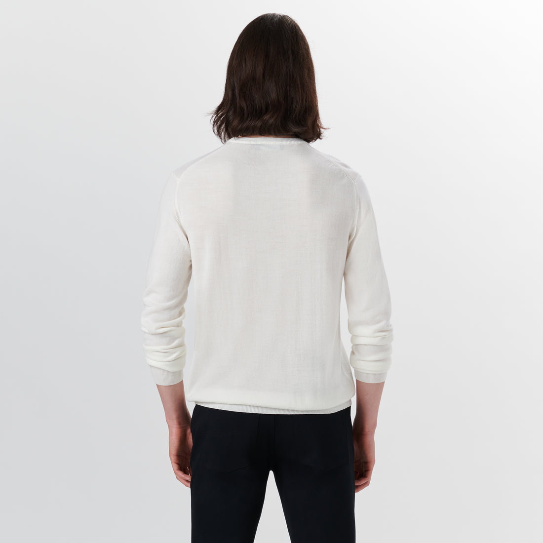 Super Merino Crew Neck Solid Sweater