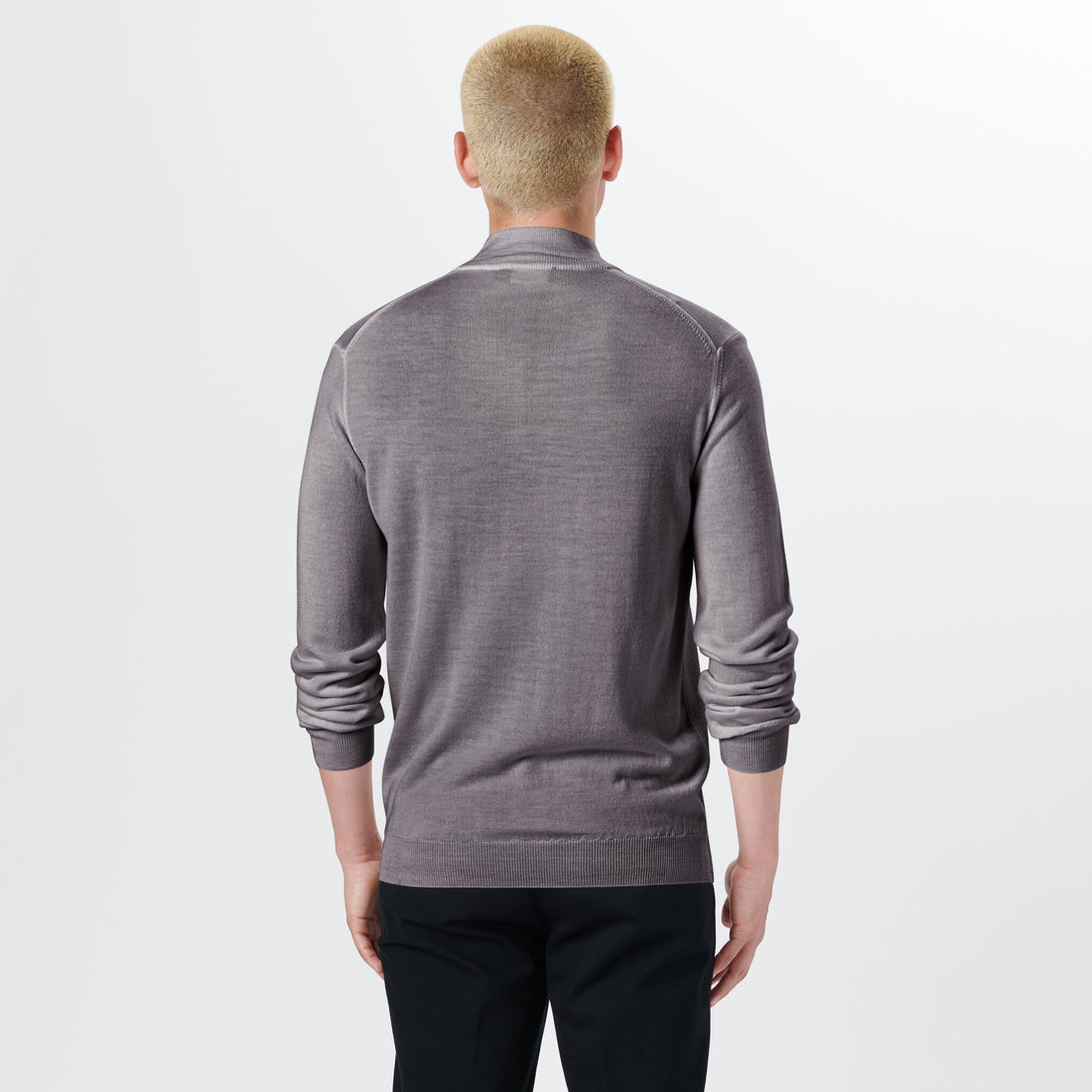 Super Merino Solid Quarter Zip Sweater