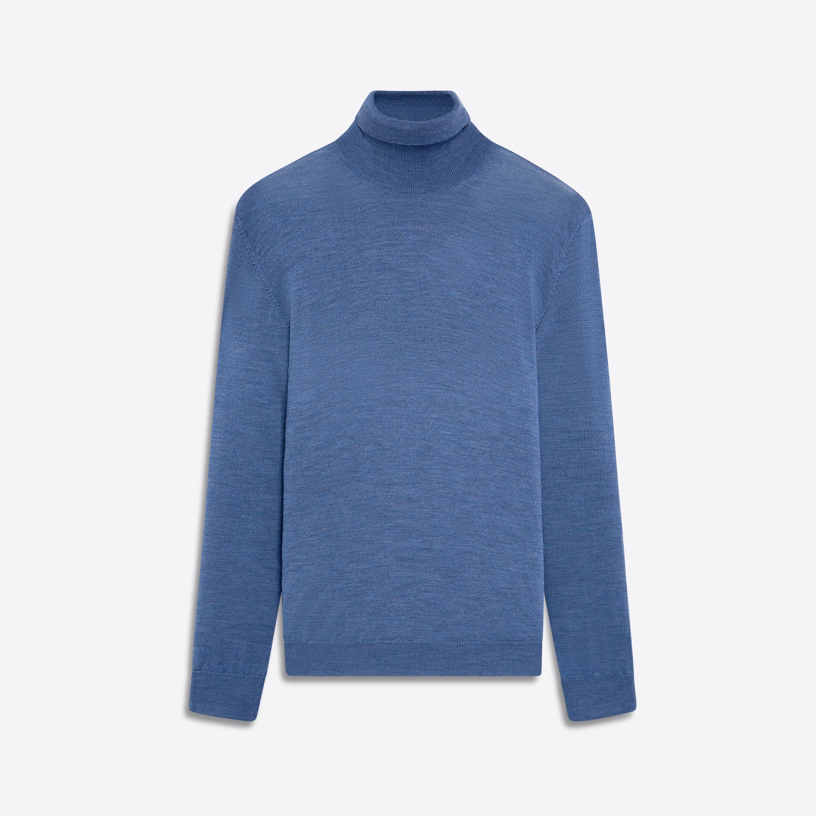 Super Merino Turtle Neck Solid Sweater