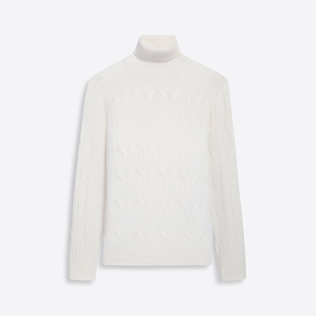 Turtle Neck Cable Jacquard Sweater