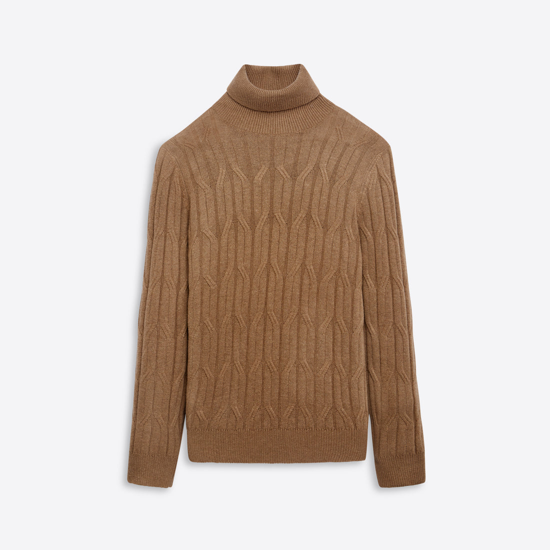 Turtle Neck Cable Jacquard Sweater