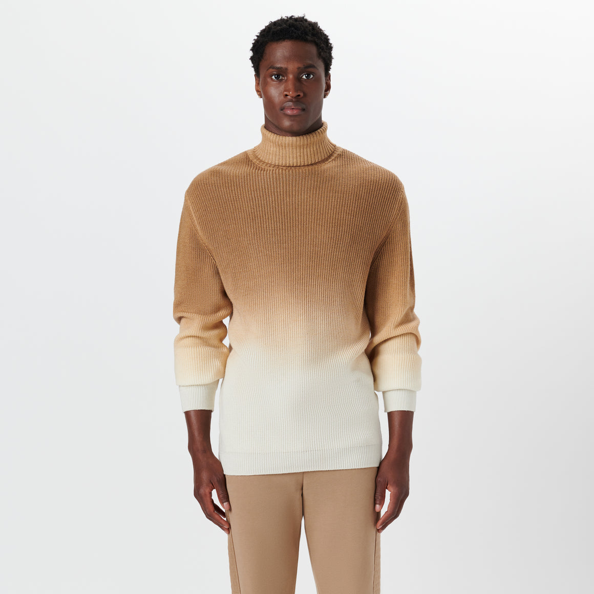 Turtle Neck Dip Dyed Ombre Sweater – BUGATCHI