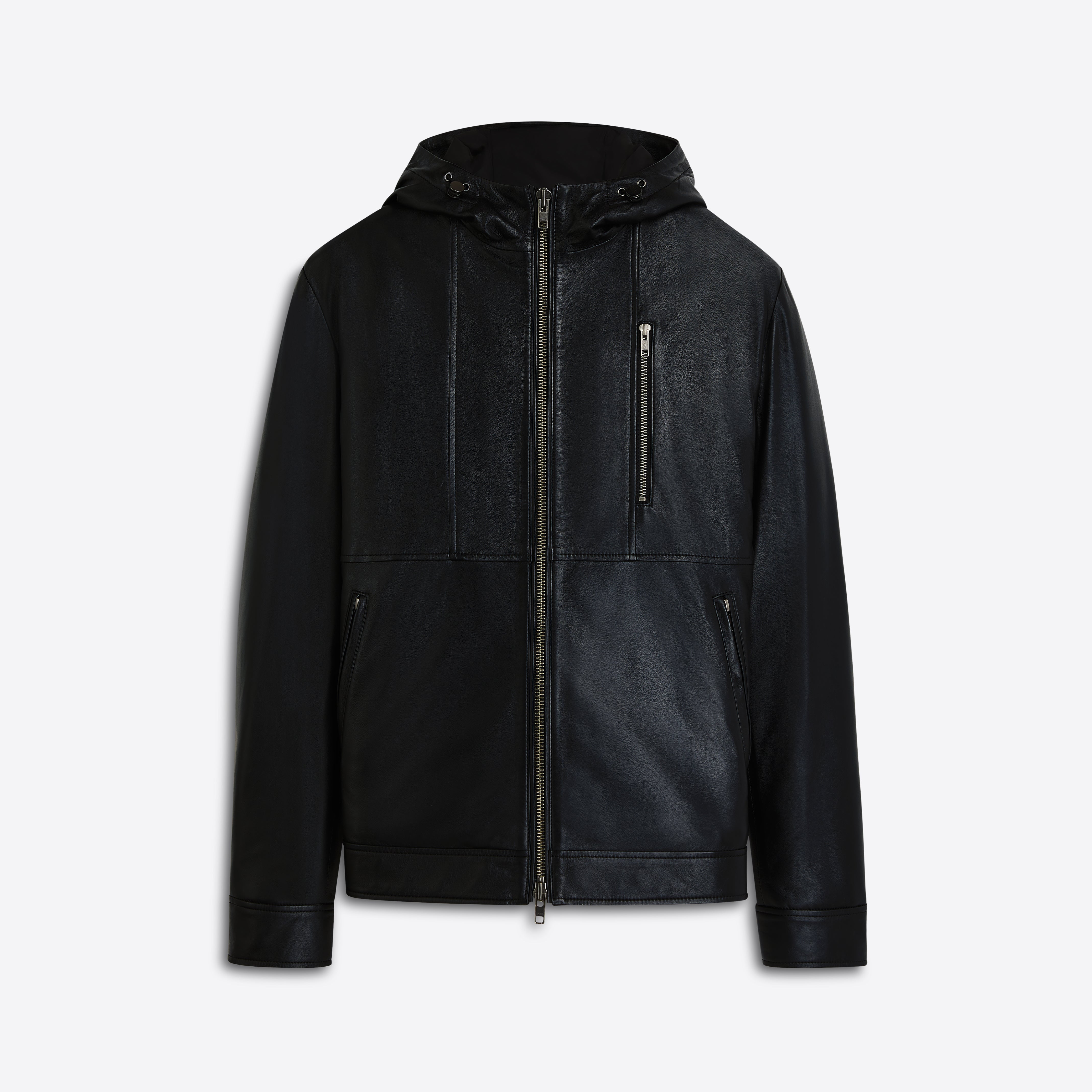 Abbot leather cheap bomber jacket