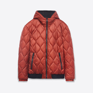 Reversible Bomber Jacket with Hood