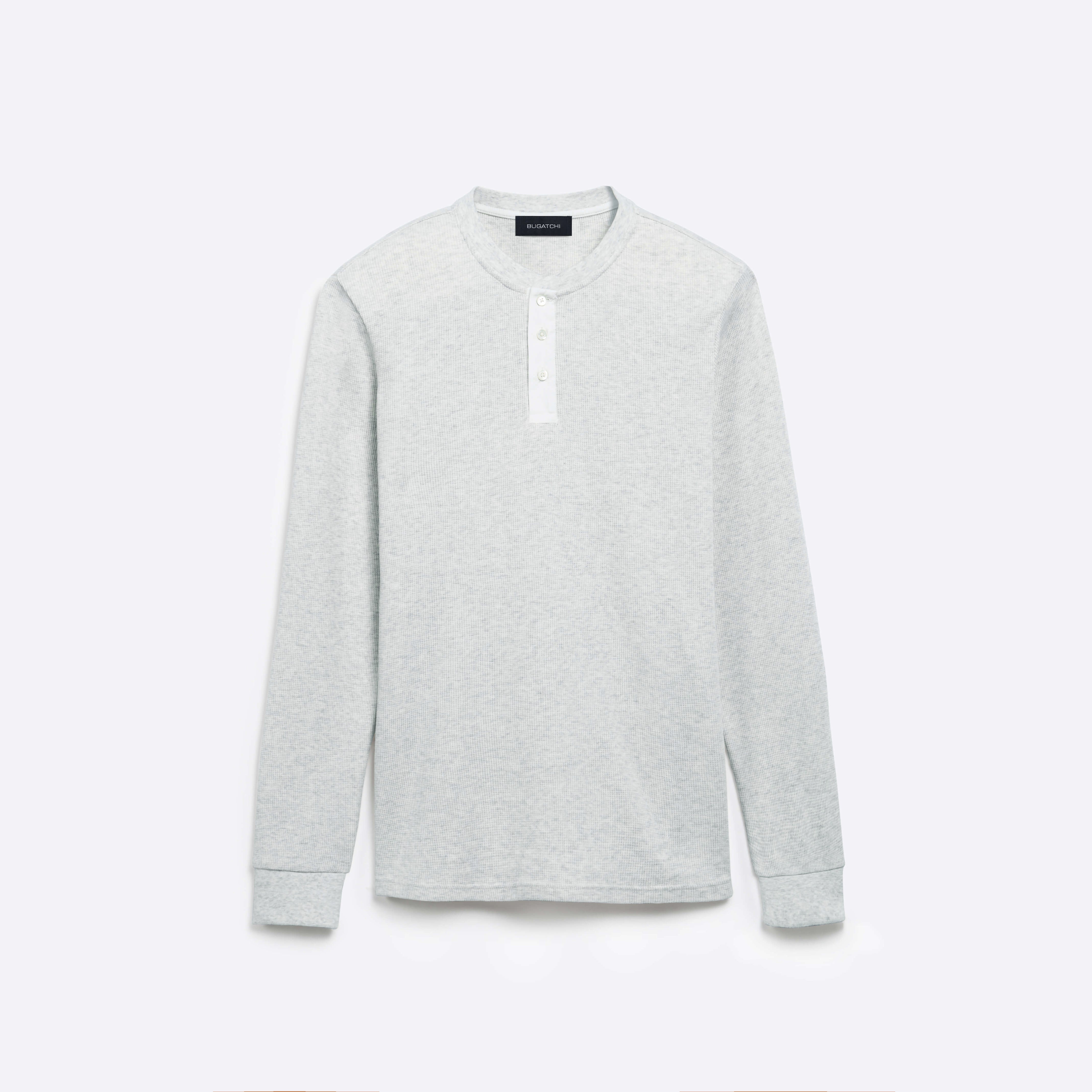 Bugatchi - Heather Waffle Knit 3 Button Henley - TF202K82 Clearance