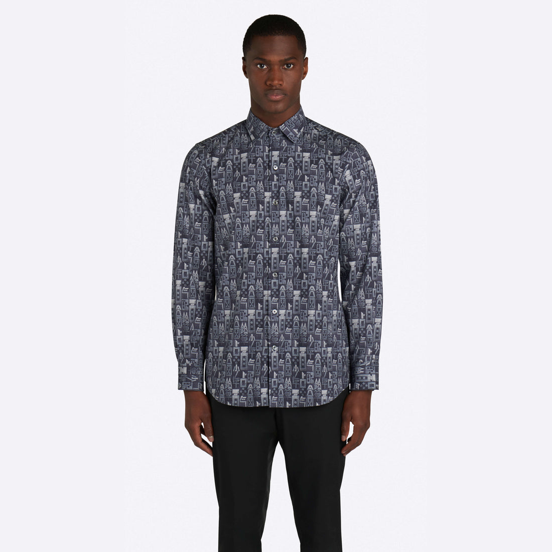 Abstract Liberty  Print Cotton Shirt