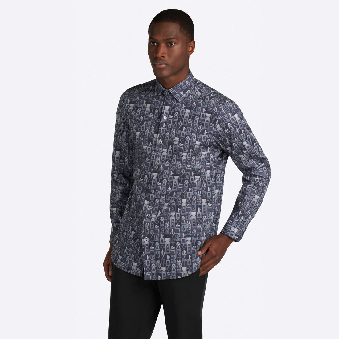 Abstract Liberty  Print Cotton Shirt