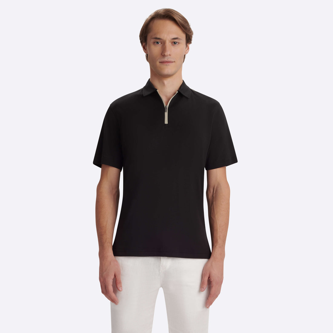 Short Sleeve Quarter Zip Polo