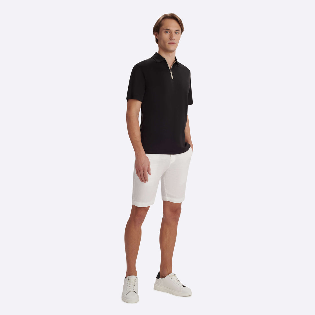 Short Sleeve Quarter Zip Polo