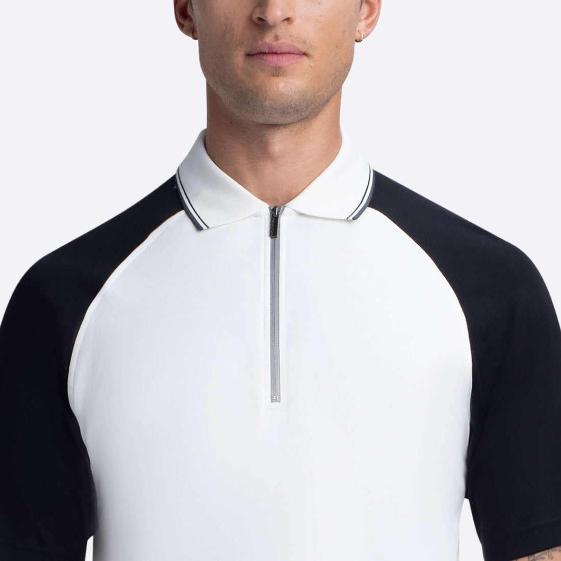 Short Sleeve Quarter Zip Polo