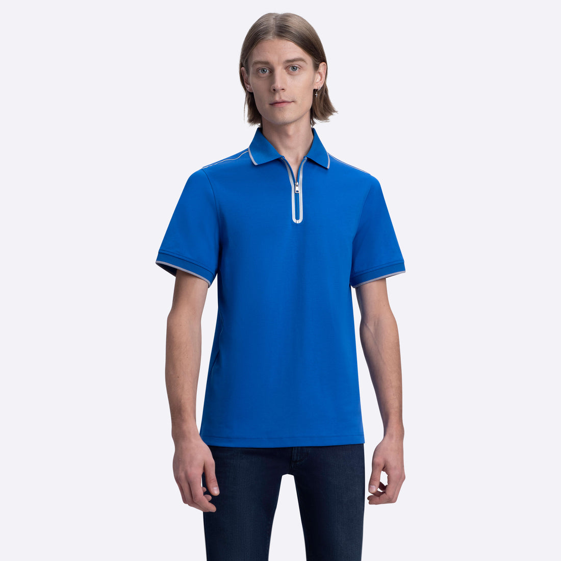 Short Sleeve Quarter Zip Polo