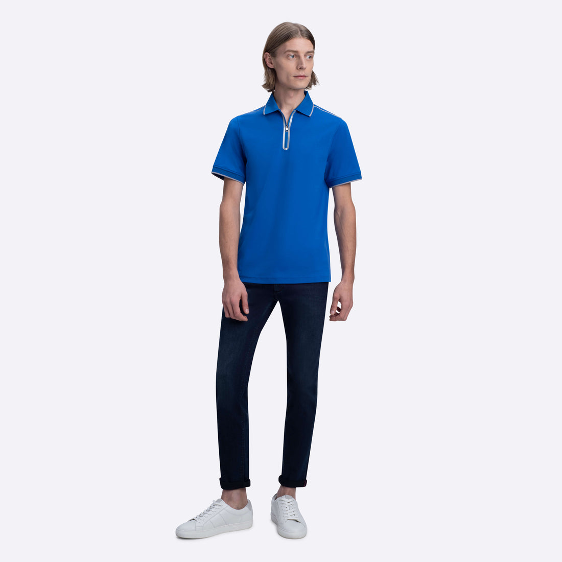 Short Sleeve Quarter Zip Polo