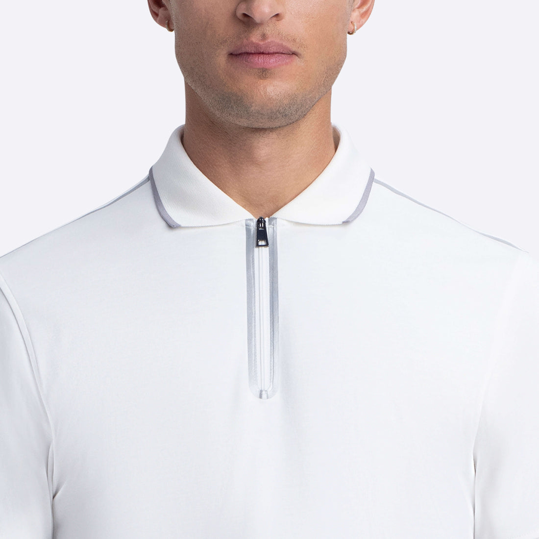 Short Sleeve Quarter Zip Polo