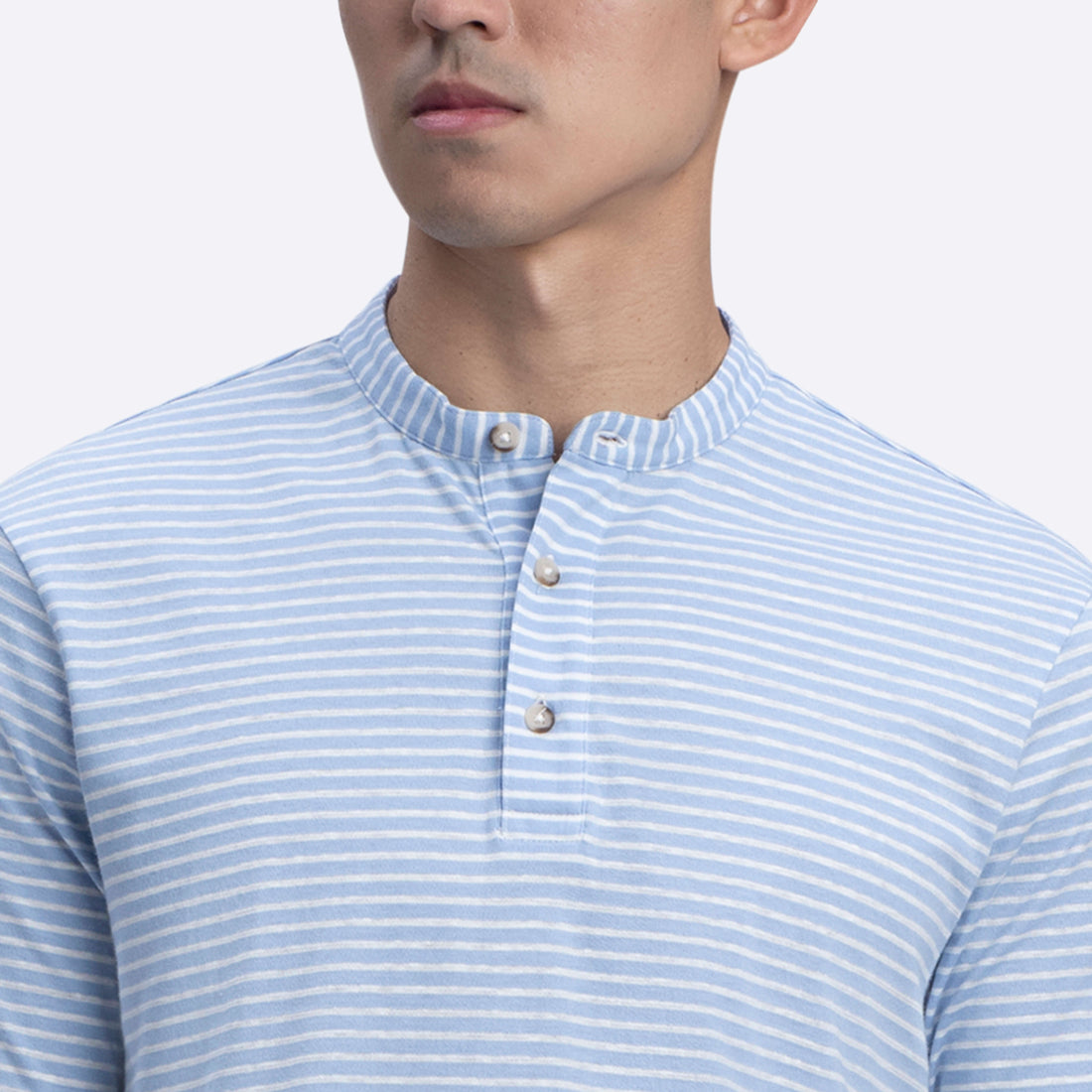 Striped Short Sleeve Henley