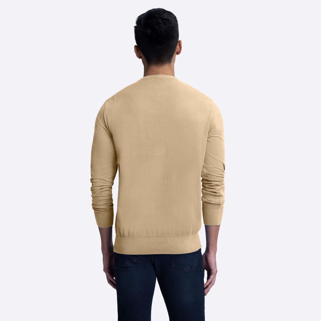 Bird's Eye Crew Neck Sweater