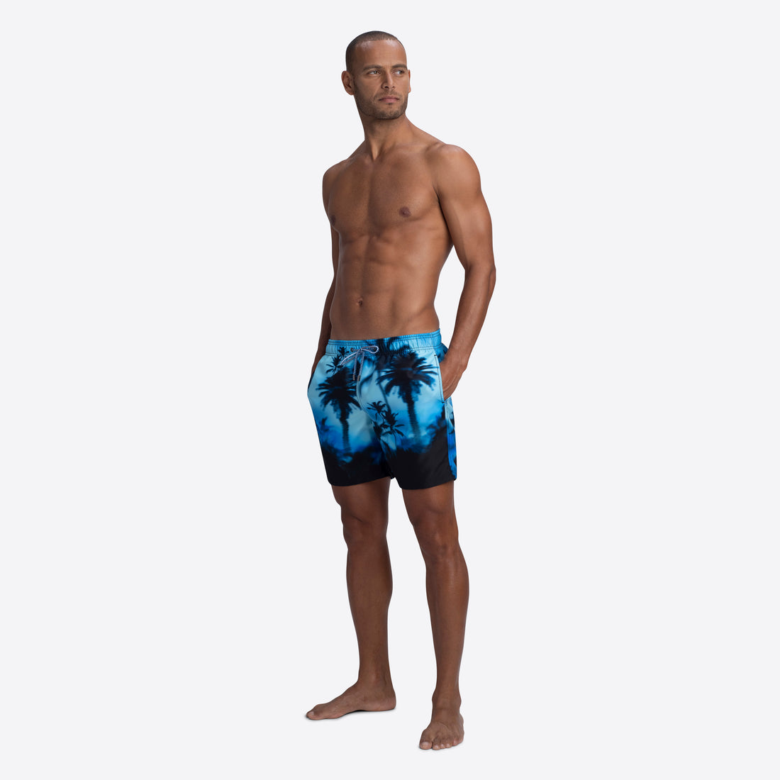 COSMO Palm Print Swim Trunks