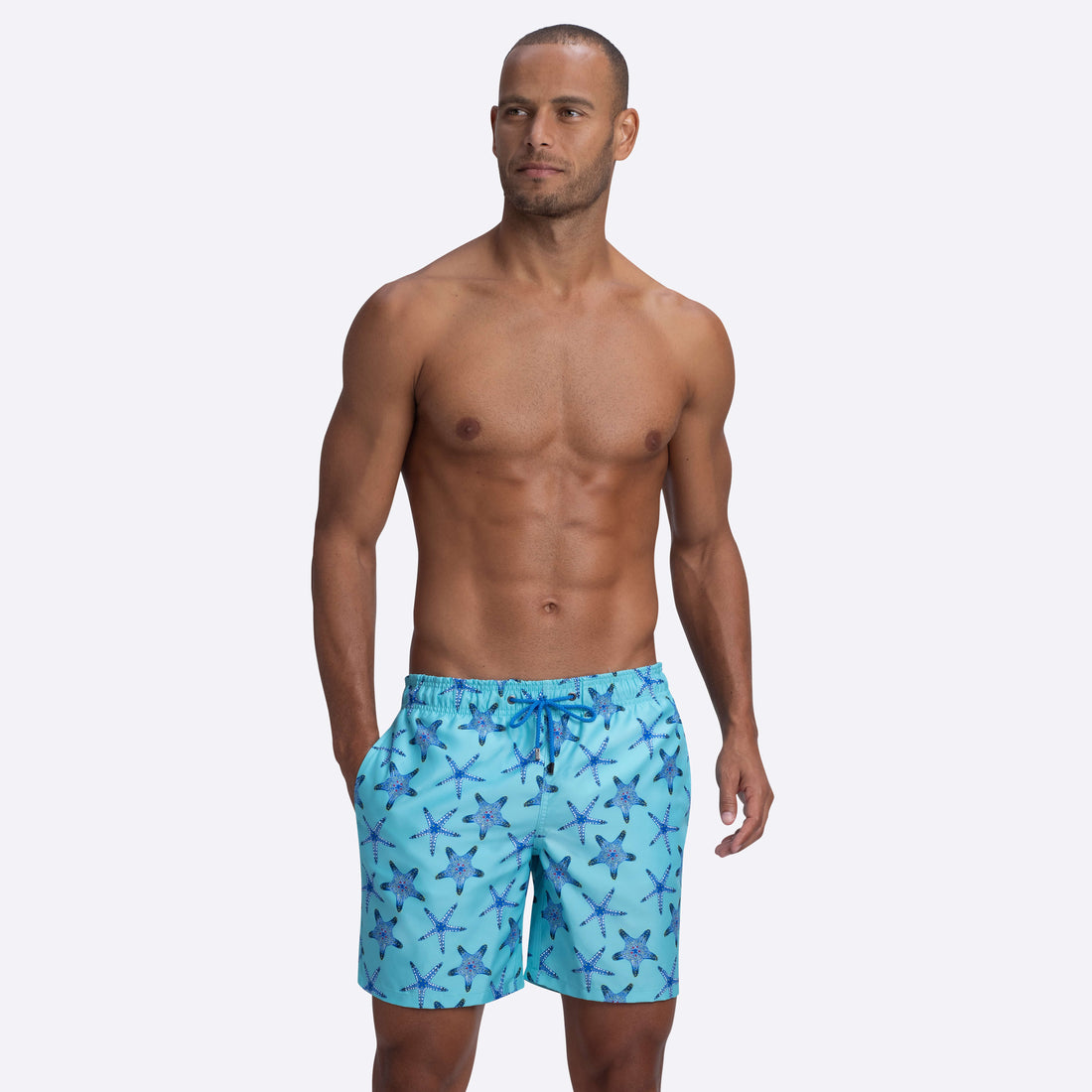 DELANO Starfish Print Swim Trunks