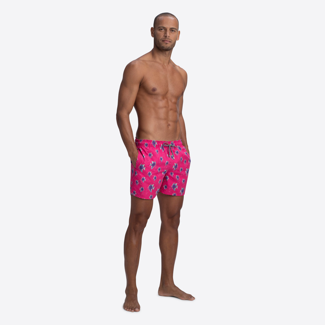 LENOX Fish Print Swim Trunks